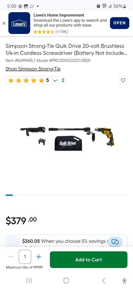 Quik Drive Cordless 20v Dewalt
