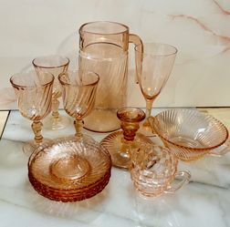 Vintage Rosaline Glassware