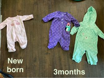 Various sizes Great Cond Fleece sleepers… Read Description