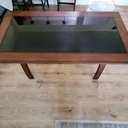 Used Solid Wood / Glass Top Desk