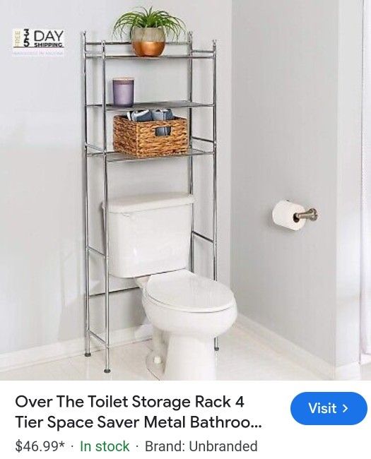 3 Tier Over Toilet Rack