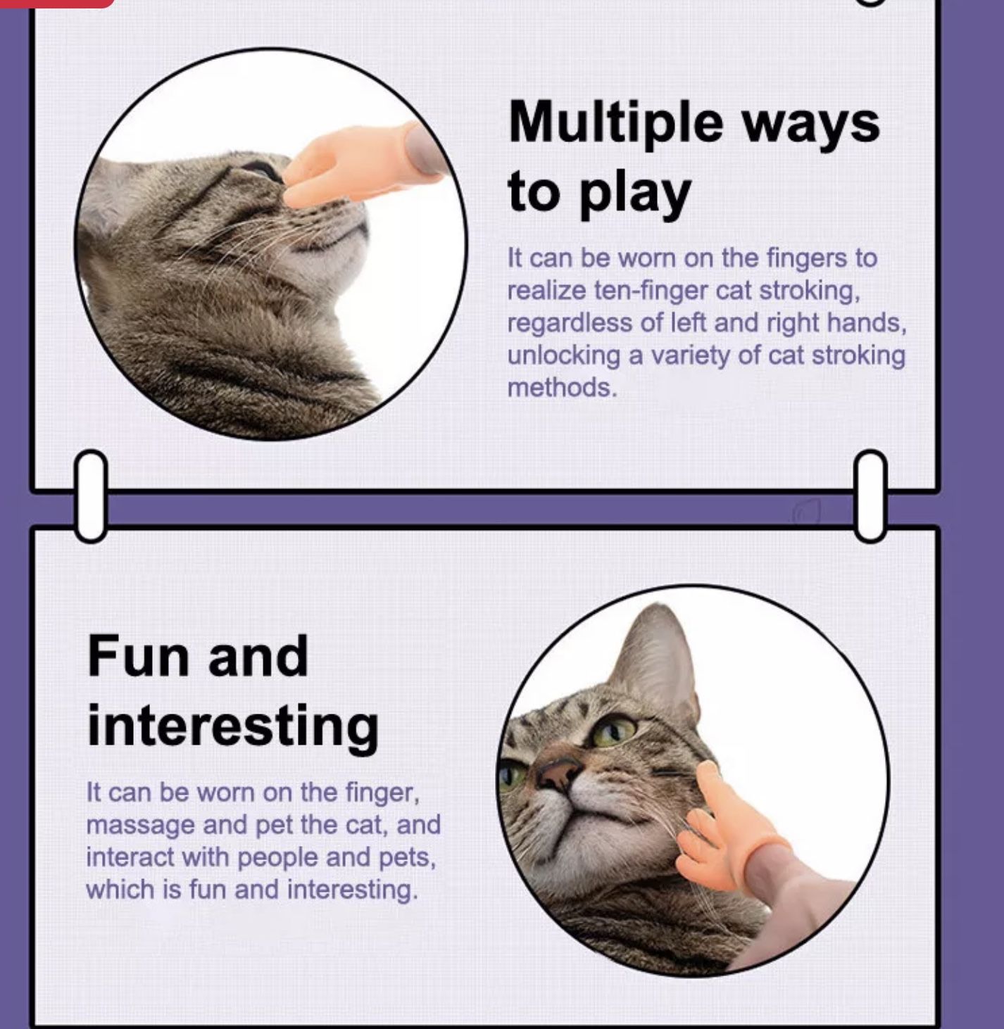 Teasing Cat Plastic Finger Gloves Human Fake Hand Cat Interactive Toys Supplies