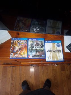 PS4 DBZ FOR HONOR AND UNCHARTED COLLECTION