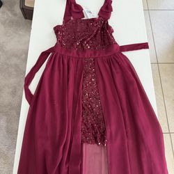 Burgundy dress