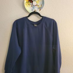 Athletic Works Navy Blue Crewneck Sweatshirt Featuring Raglan Sleeves XXL 2XL 