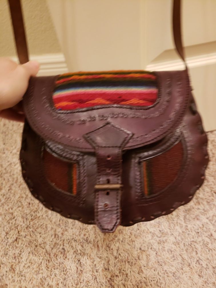 Purse, handcrafted, leather