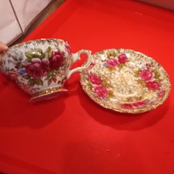 Chase Handpainted Cup and Saucer 