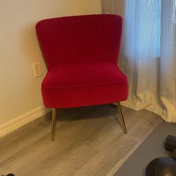 Red Chair With Gold legs