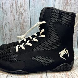 Venum Contender Men’s Size 10.5 Women’s 12 High Top Boxing/MMA Shoes Black White