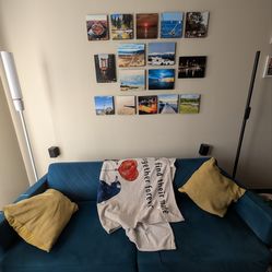 Three seater couch with pillows