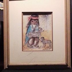 Ted Garza Authentic Oil Pencil Drawing $20