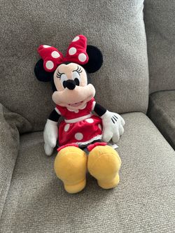 Minnie Mouse Plush Toy in Red Polka Dot Dress