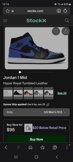 Jordan 1 Mid Hyper Royal Blue