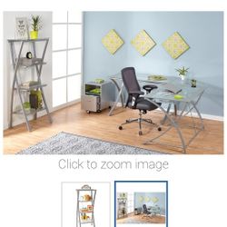 Corner Glass Computer Desk