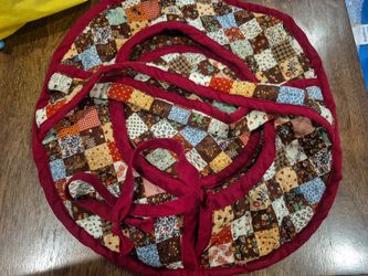 1970s patchwork dish carrier