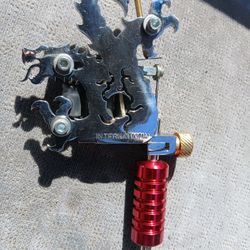 Professional Two Coil Tattoo Gun w/ Pedal & Power Supply