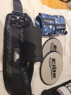Nordic Hamstring Curl Strap, Extra Large Foam Stopper Thick Pad, wrist wraps and elite core sliders
