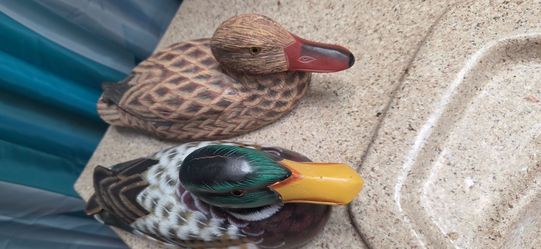 Hand painted carved wooden duck decoys, $75 each
