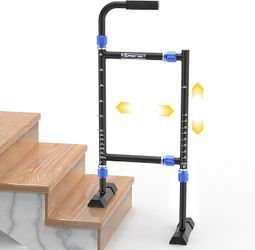 Height & Width Adjustable Stair Assist Cane for Seniors