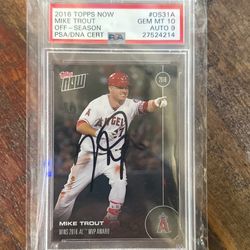 Mike Trout Graded Auto