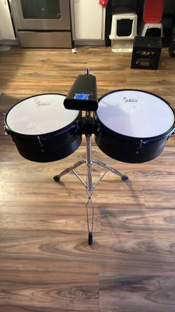Glarry Timbales Drum Set with Stand