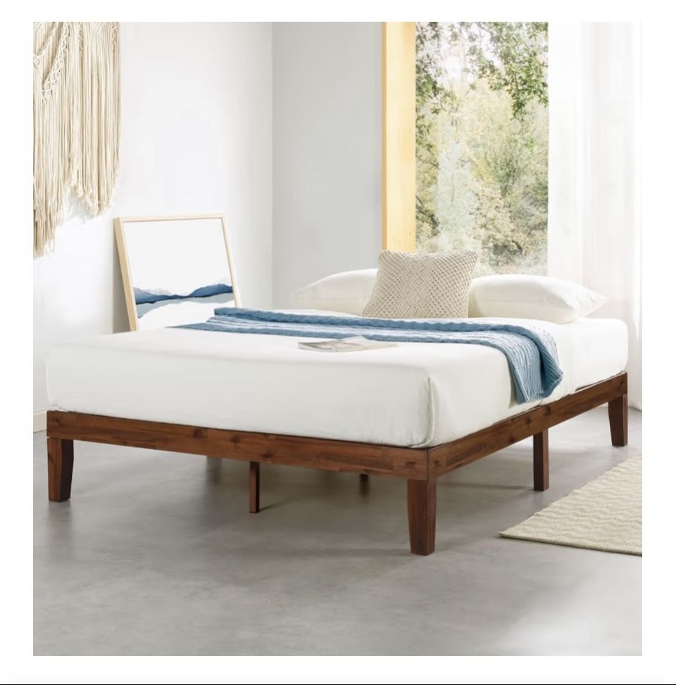 Queen Mattress and Bed Frame BARLEY USED