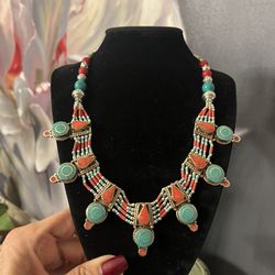 Turquoise Necklace  / Ship Only 