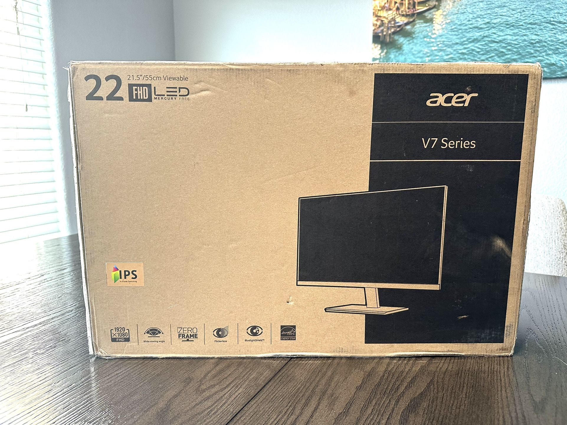 ACER V7 SERIES MONITOR 21.5” - BRAND NEW IN UNOPENED BOX