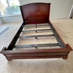 Queen Wood Sleigh Bed Frame