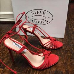 Steve Madden laced up high heels. Leather. Brand new. size 7.5. $25
