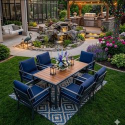 Aluminum dining table set outdoor dining table set brand new patio outdoor furniture set 🆕🚎🚛