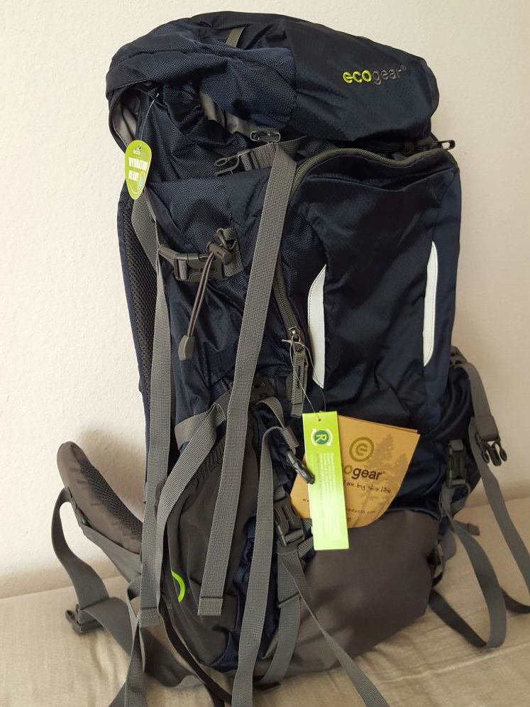 Ecogear 65L Hiking and Camping Backpack Eco Recycled