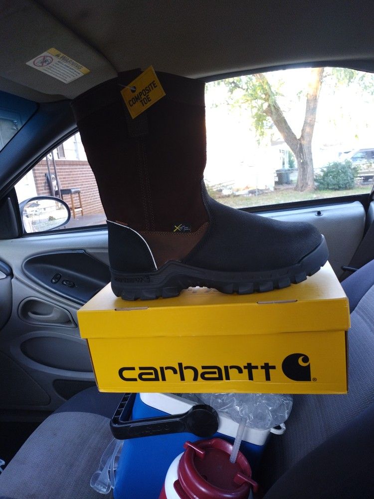 Brand New Carhartt Rugged Flex Waterproof Internal Met Guard 11-Inch Composite Toe Pull-On Work Boot