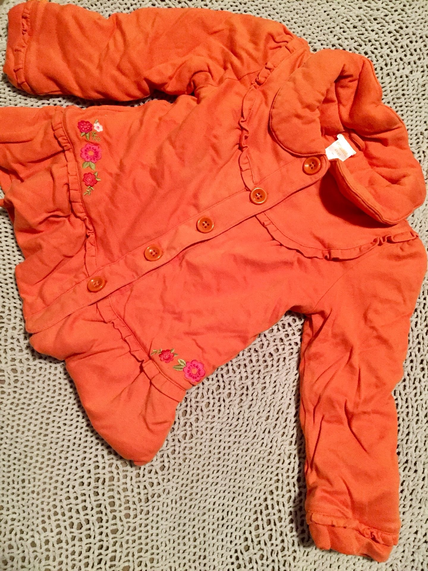 VGUC 4T 5T Gymboree Orange Peplum Coat
