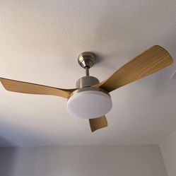 42” Silver + Natural Wood