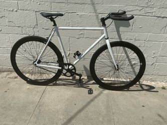 White Road Track Bike