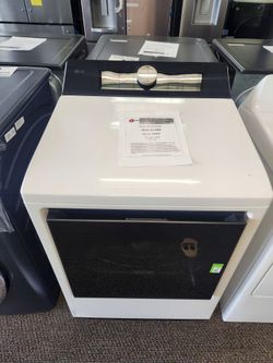 7.3 cu. ft. vented SMART Electric Dryer in White with EasyLoad Door TurboSteam and Sensor Dry Technology