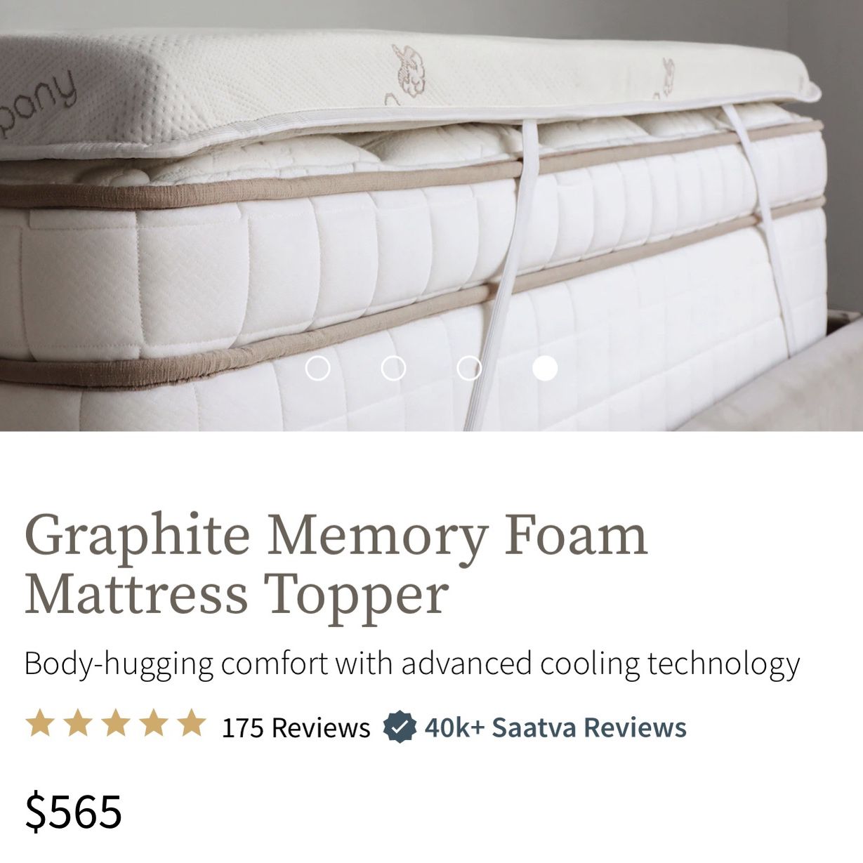 Graphite Memory Foam Mattress Topper