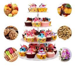 1PCS Cupcake Stand, Acrylic Cupcake Holder Tower Dessert Table Display Set Clear Round Stand, Food Display Stands For Party, Weddings, Birthdays, Reus