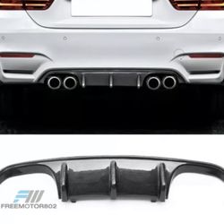 Fits 15-20 BMW M3 F80 M4 F82 F83 MP Style Carbon Fiber Rear Bumper Lip Diffuser