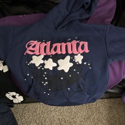 Sp5der Navy Atlanta Hoodie