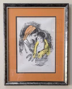 M. Maurice Big Sister Signed Hand Colored Lithograph 215/250 Sandu Liberman