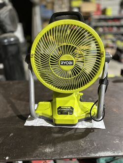 RYOBI ONE+ 18V Cordless Hybrid WHISPER SERIES 12 in. Misting Air Cannon Fan (Tool Only