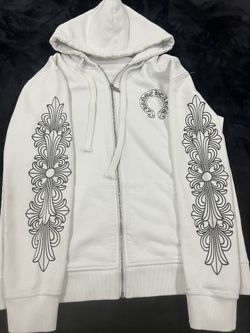 Chrome Hearts Horseshoe Floral Zip Up Hoodie for Sale in