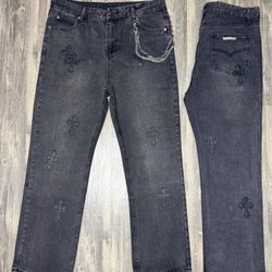 Brand New Chrome Heart Jeans With Package 