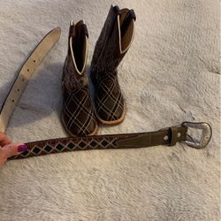 Baby Boy Cowboy Boots And Belt 