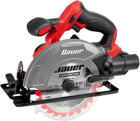 20v cordless bauer 6 1/2" circular saw tool only