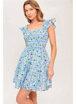 FAIRFAX GERANIUM WOVEN MINI DRESS Size Small - Pickup From Northridge Area