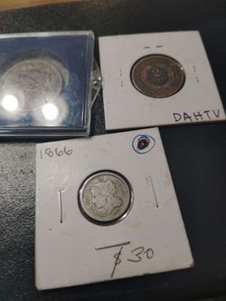 1866 tre cent 2 cent en un cent