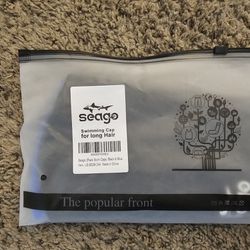 Seago 2-pk silicone swim caps